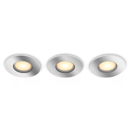 Philips - ZESTAW 3x LED Ściemnialne wpuszczane oświetlenie łazienkowe Hue ADORE BATHROOM 1xGU10/4,2W/230V 2200-6500K IP44