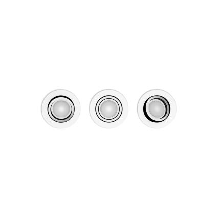 Philips - ZESTAW 3xLED RGBW Ściemnialna oprawa wpuszczana Hue CENTURA 1xGU10/4,2W/230V 2000-6500K
