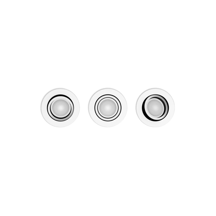 Philips - ZESTAW 3xLED RGBW Ściemnialna oprawa wpuszczana Hue CENTURA 1xGU10/4,2W/230V 2000-6500K
