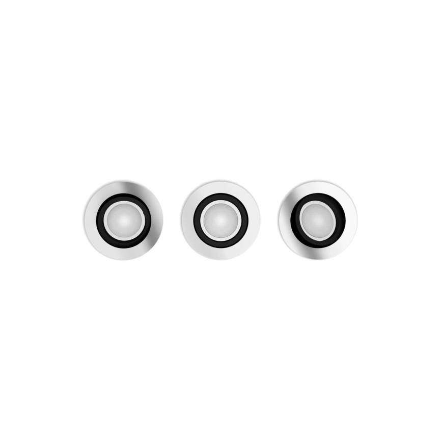 Philips - ZESTAW 3xLED RGBW Ściemnialna oprawa wpuszczana Hue CENTURA 1xGU10/4,2W/230V 2000-6500K