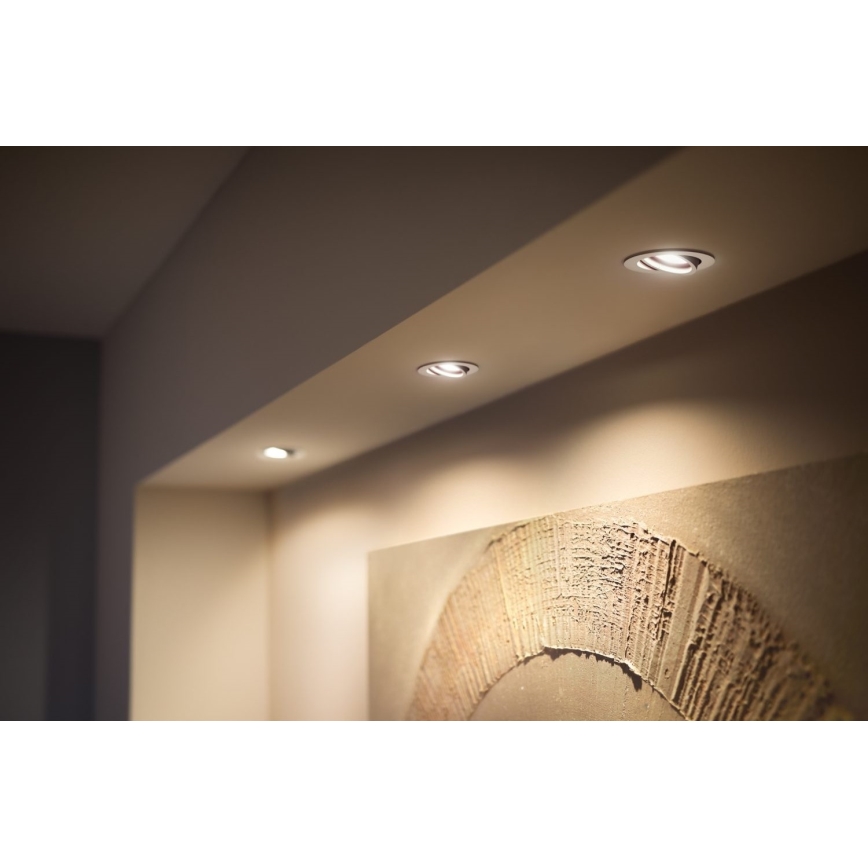 Philips - ZESTAW 3x LED Ściemnialna oprawa wpuszczana Hue MILLISKIN 1xGU10/4,2W/230 2200-6500K