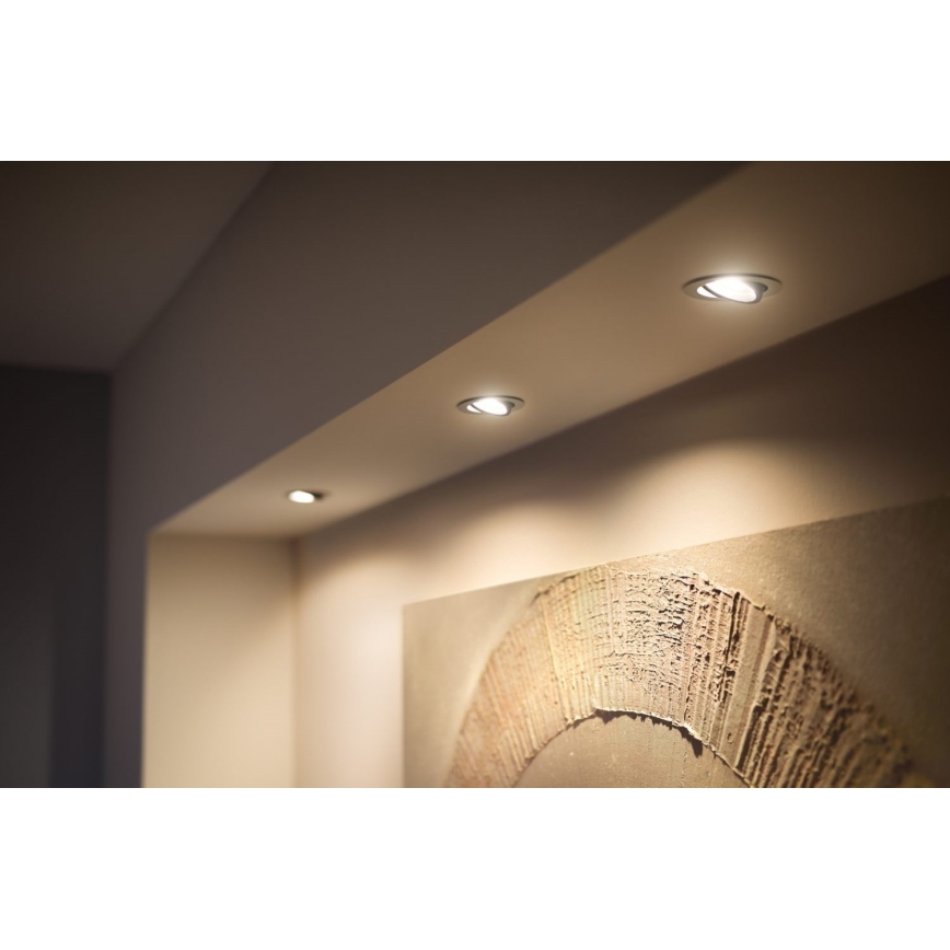 Philips - ZESTAW 3x LED Ściemnialna oprawa wpuszczana Hue MILLISKIN 1xGU10/4,2W/230 2200-6500K