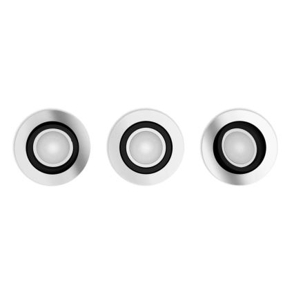 Philips - ZESTAW 3x LED Ściemnialna oprawa wpuszczana Hue MILLISKIN 1xGU10/4,2W/230 2200-6500K