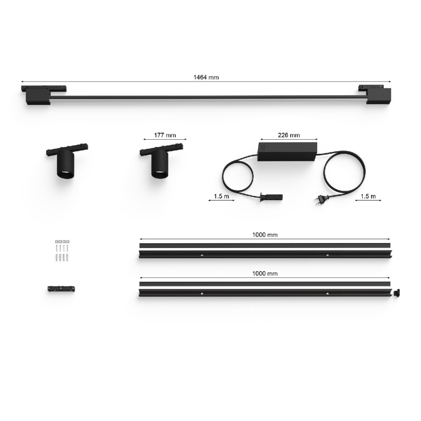 Philips - ZESTAW 3xLED RGB Ściemnialny reflektor ścienny do systemu szynowego Hue PERIFO LED/39,9W/230V 2000-6500K