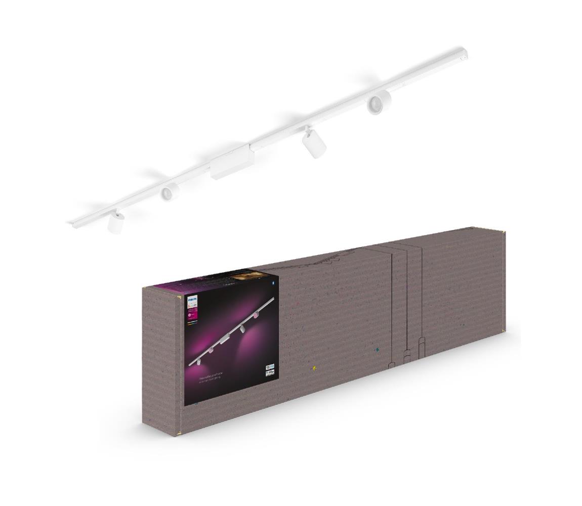 Philips-ZESTAW 4xLED RGB Ściemnialne oświetlenie do systemu szynowego Hue LED RGB/20,8W/230V