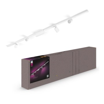 Philips  - ZESTAW 4xLED RGB Ściemnialne oświetlenie punktowe do systemu szynowego Hue PERIFO LED RGB/20,8W/230V 2000-6500K