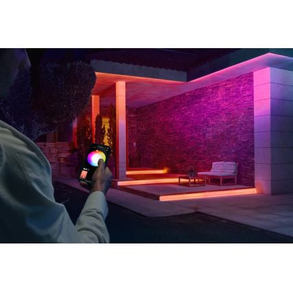 Philips - ściemnialny zewnętrzny pasek LED RGBW Hue FLUX 5m LED/30W/230V 2200-6500K IP67 + czujnik ruchu