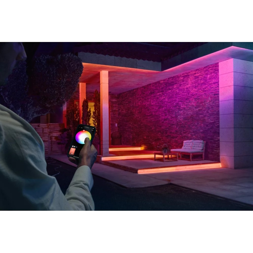 Philips - ściemnialny zewnętrzny pasek LED RGBW Hue FLUX 5m LED/30W/230V 2200-6500K IP67 + czujnik ruchu