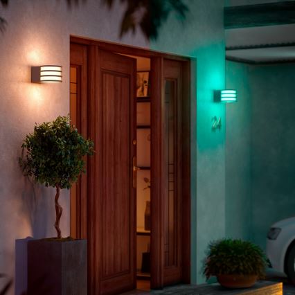 Philips - LED RGB ściemnialny zewnętrzny kinkiet Hue LUCCA 1xE27/8,1W/230V 1000-20000K IP44