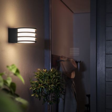Philips - LED RGB ściemnialny zewnętrzny kinkiet Hue LUCCA 1xE27/8,1W/230V 1000-20000K IP44