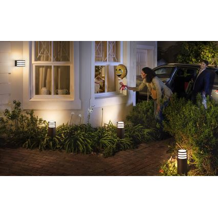 Philips - LED RGB ściemnialny zewnętrzny kinkiet Hue LUCCA 1xE27/8,1W/230V 1000-20000K IP44