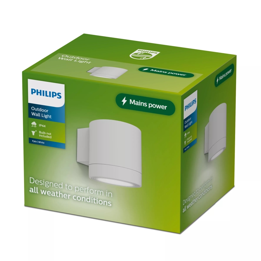 Philips - Zewnętrzny kinkiet FYLX 1xGU10/5W/230V biały IP44