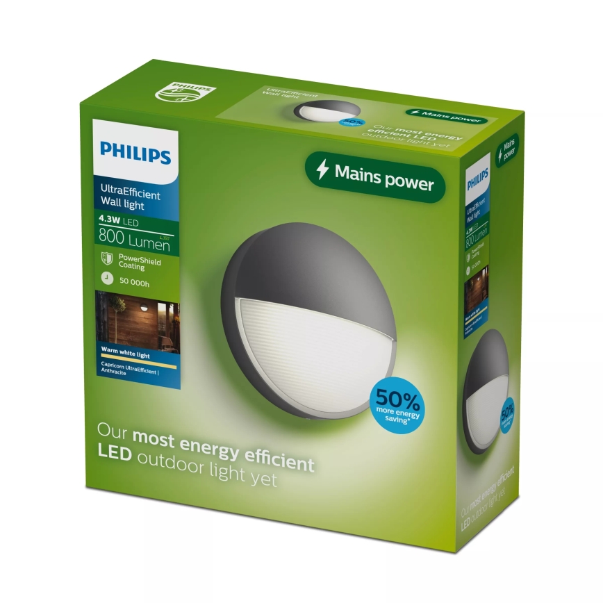 Philips - Zewnętrzny kinkiet LED CAPRICORN LED/4,3W/230V IP44