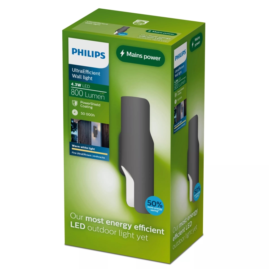 Philips - Zewnętrzny kinkiet LED FIRA LED/4,3W/230V 2700K IP44