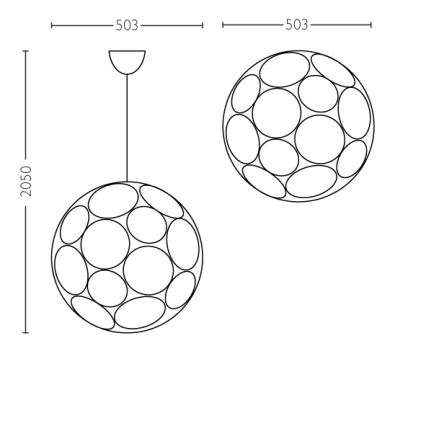 Philips  - Żyrandol MYLIVING RING E27/60W/230V