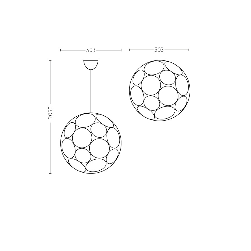 Philips  - Żyrandol MYLIVING RING E27/60W/230V