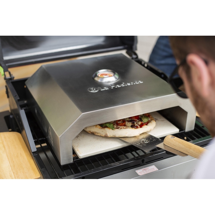 Piec do pizzy do grilli ogrodowych + płyta ceramiczno-kamienna