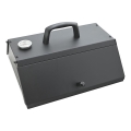 Piec do pizzy z drzwiczkami i termometrem, 40x35,5x21 cm, czarny