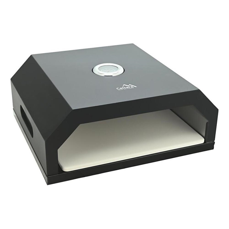 Piec do pizzy z termometrem 40x34,5x16 cm czarny