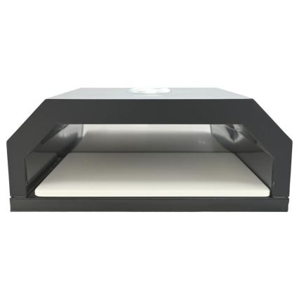 Piec do pizzy z termometrem 40x34,5x16 cm czarny