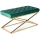 Pikowana ławka SALIBA 50x97 cm złoto/zielona