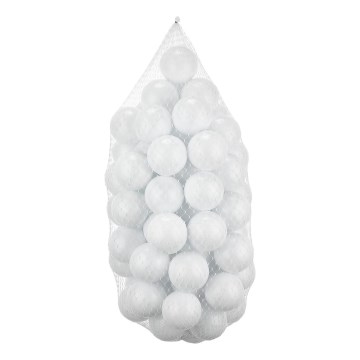 Piłeczki do zabawy z tworzywa sztucznego 50 szt. śr. 7 cm białe