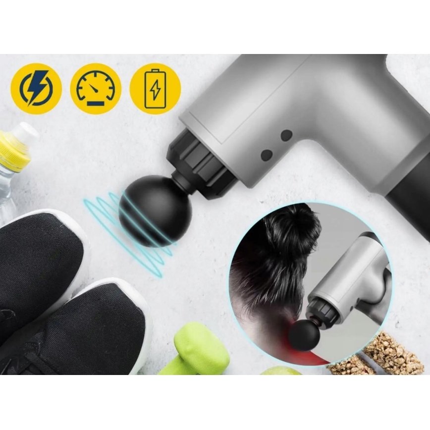 Pistolet do masażu z możliwością ładowania 20W/8,4V 1500 mAh