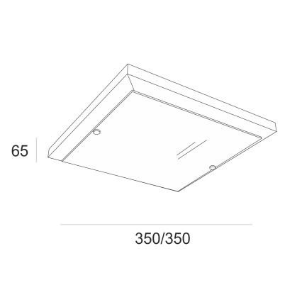 Plafon 2xE27/60W/230V sosna - certyfikat FSC