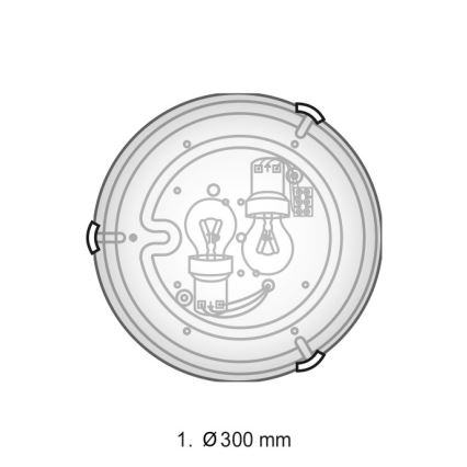 Plafon 2xE27/60W/230V