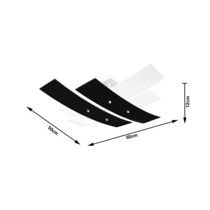Sollux SL.0199 - Plafon ANDREA 50 4xG9/40W/230V biały/czarny