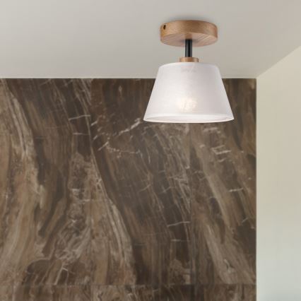 Plafon ANTONIO 1xE14/60W/230V biały/dąb