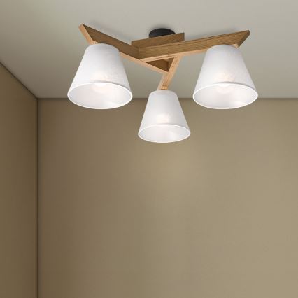 Plafon ANTONIO 3xE14/40W/230V dąb