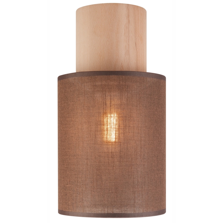 Plafon ARI 1xE27/60W/230V śr. 16 cm brązowy