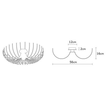 Plafon ASPENDOS 1xE27/40W/230V