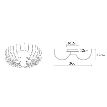 Plafon ASPENDOS 1xE27/40W/230V