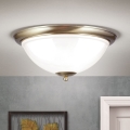 Plafon AUSTRIAN OLD LAMP 3xE27/60W/230V śr. 50 cm brąz/biały
