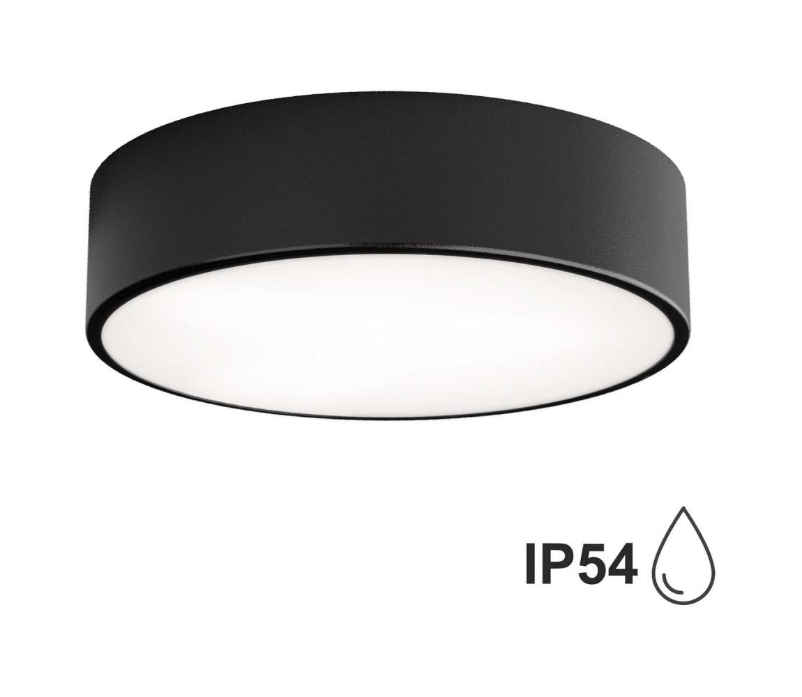 Plafon łazienkowy CLEO 2xE27/24W/230V d. 30 cm czarny IP54
