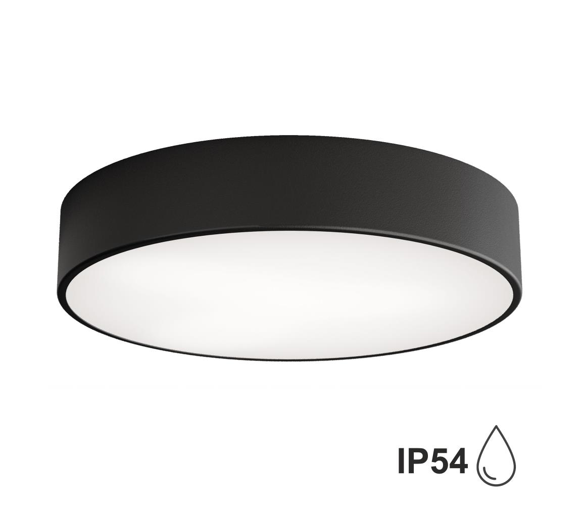 Plafon łazienkowy CLEO 3xE27/24W/230V d. 40 cm czarny IP54