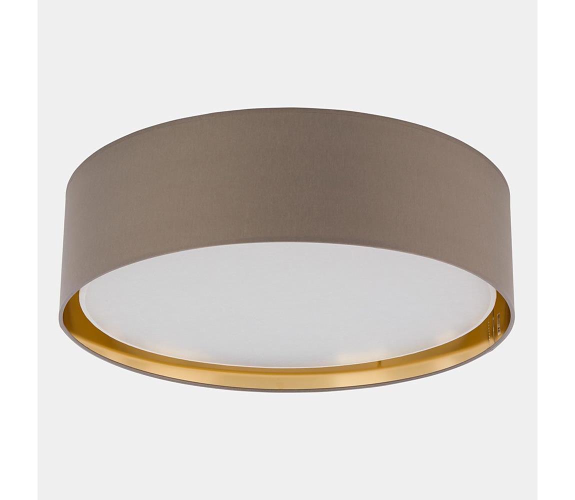 Plafon BILBAO 4xE27/15W/230V śr. 60 cm brązowy/złoty