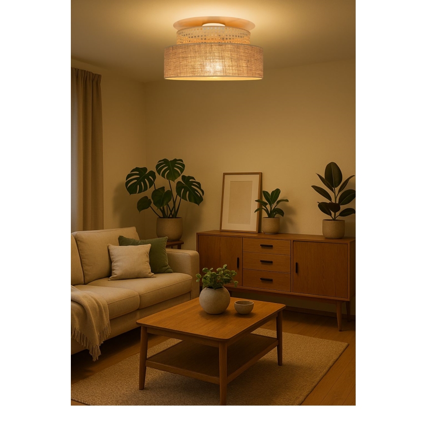 Plafon BOHO 1xE27/60W/230V beżowy