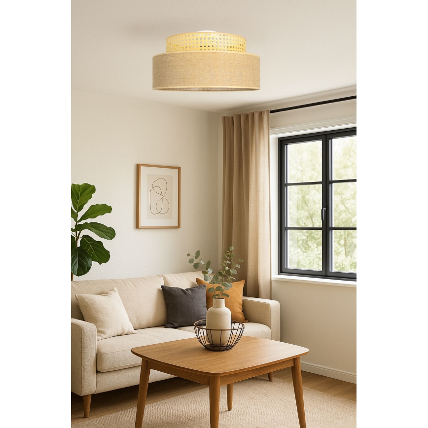 Plafon BOHO 1xE27/60W/230V beżowy