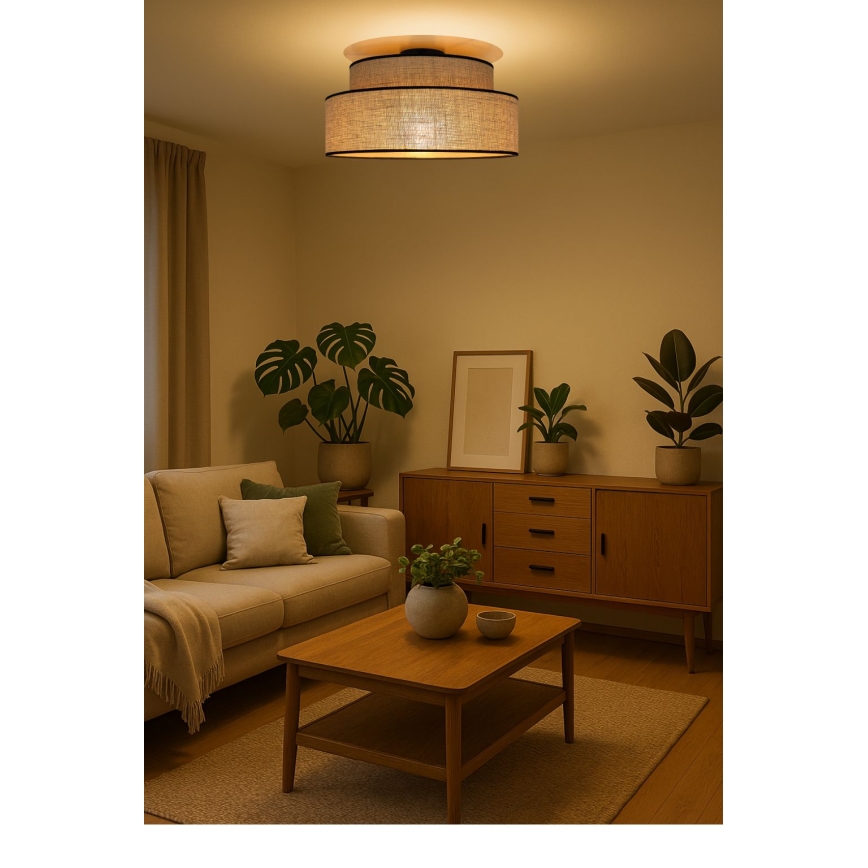 Plafon BOHO 1xE27/60W/230V beżowy