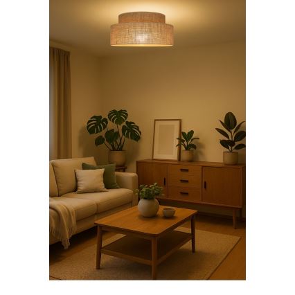 Plafon BOHO 1xE27/60W/230V beżowy