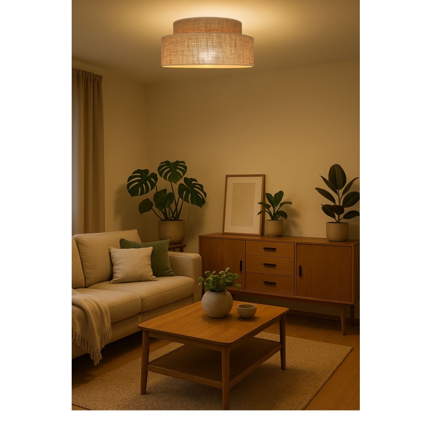Plafon BOHO 1xE27/60W/230V beżowy