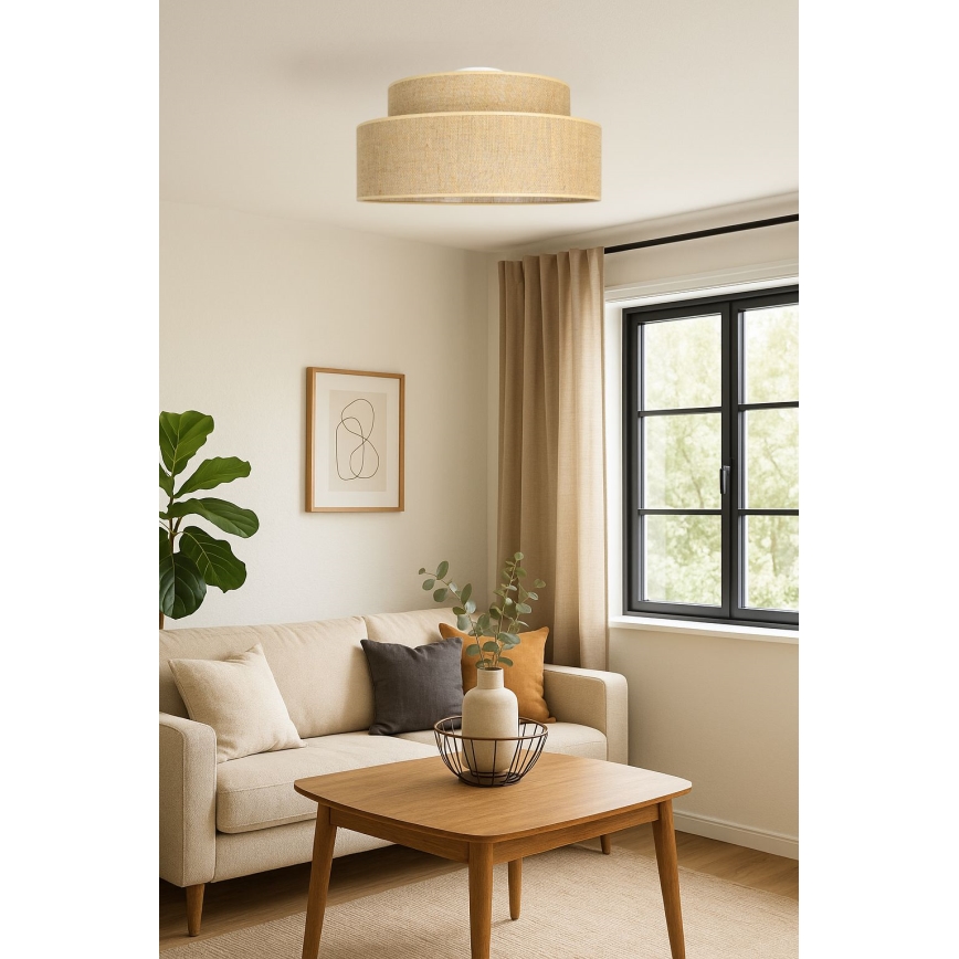 Plafon BOHO 1xE27/60W/230V beżowy