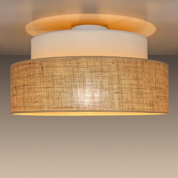 Plafon BOHO 1xE27/60W/230V biały/beżowy