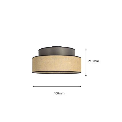 Plafon BOHO 1xE27/60W/230V brązowy/beżowy