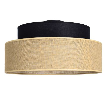 Plafon BOHO 1xE27/60W/230V czarny/beżowy