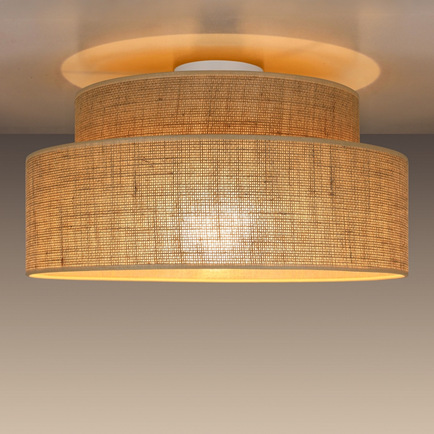 Plafon BOHO 1xE27/60W/230V śr. 40 cm beżowy