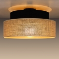 Plafon BOHO 1xE27/60W/230V śr. 40 cm czarny/beżowy